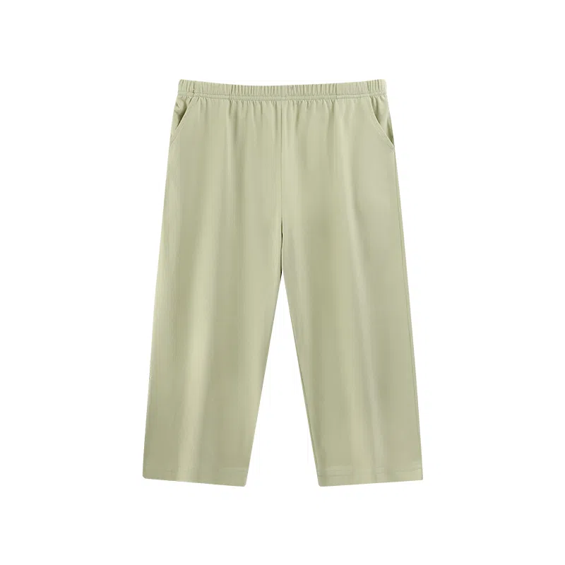 莫代尔 简约休闲舒适亲肤透气柔软百搭纯色七分裤春夏季睡裤 女款
