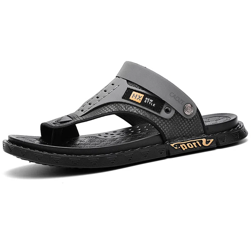 潮泽 简约舒适百搭 防臭防磨防滑人字拖鞋 男款