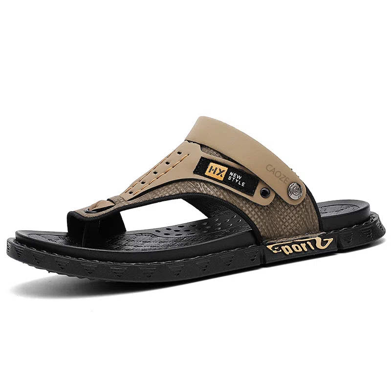 潮泽 简约舒适百搭 防臭防磨防滑人字拖鞋 男款