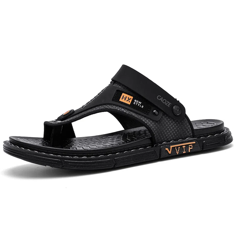 潮泽 日常休闲百搭 防磨防滑人字拖鞋 男款