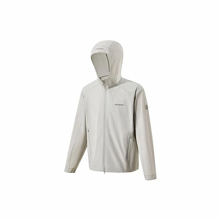 波司登 纯色防紫外线凉感防泼水双头拉链连帽夏季防晒服 男款