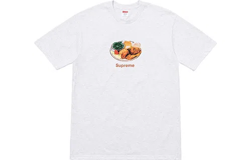 Supreme SS18 Chicken Dinner Tee Ash Grey