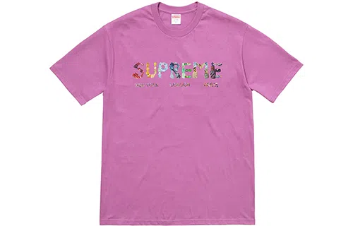 Supreme SS18 Rocks Tee Light Purple LogoT
