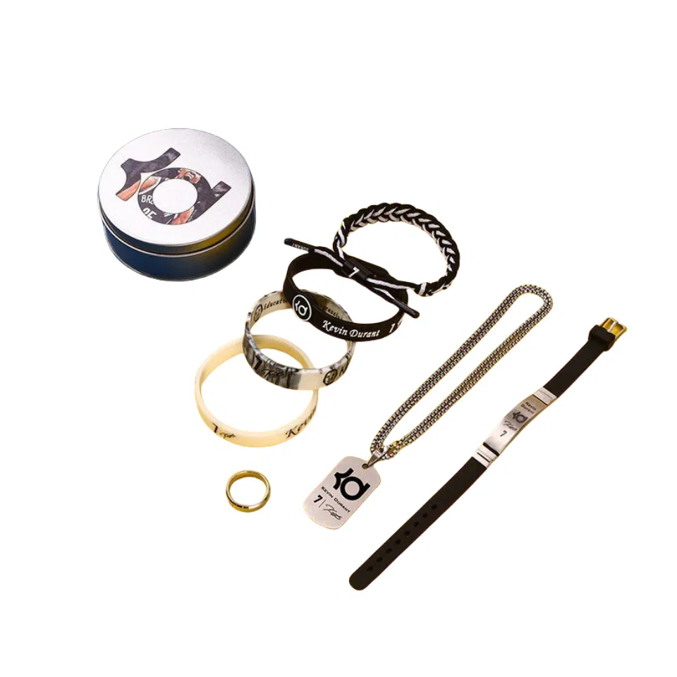 乐智由我 篮球项链潮流硅胶运动手环美式球迷戒指 明星周边