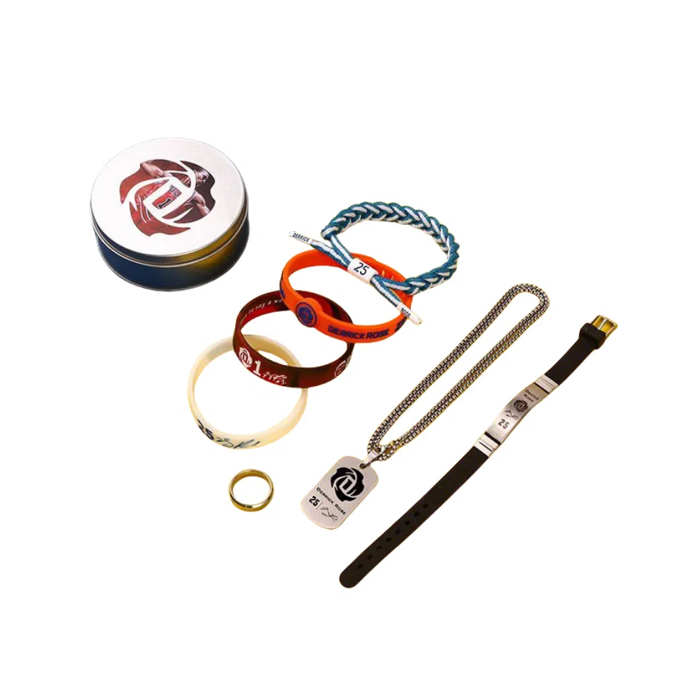 乐智由我 篮球项链潮流硅胶运动手环美式球迷戒指 明星周边