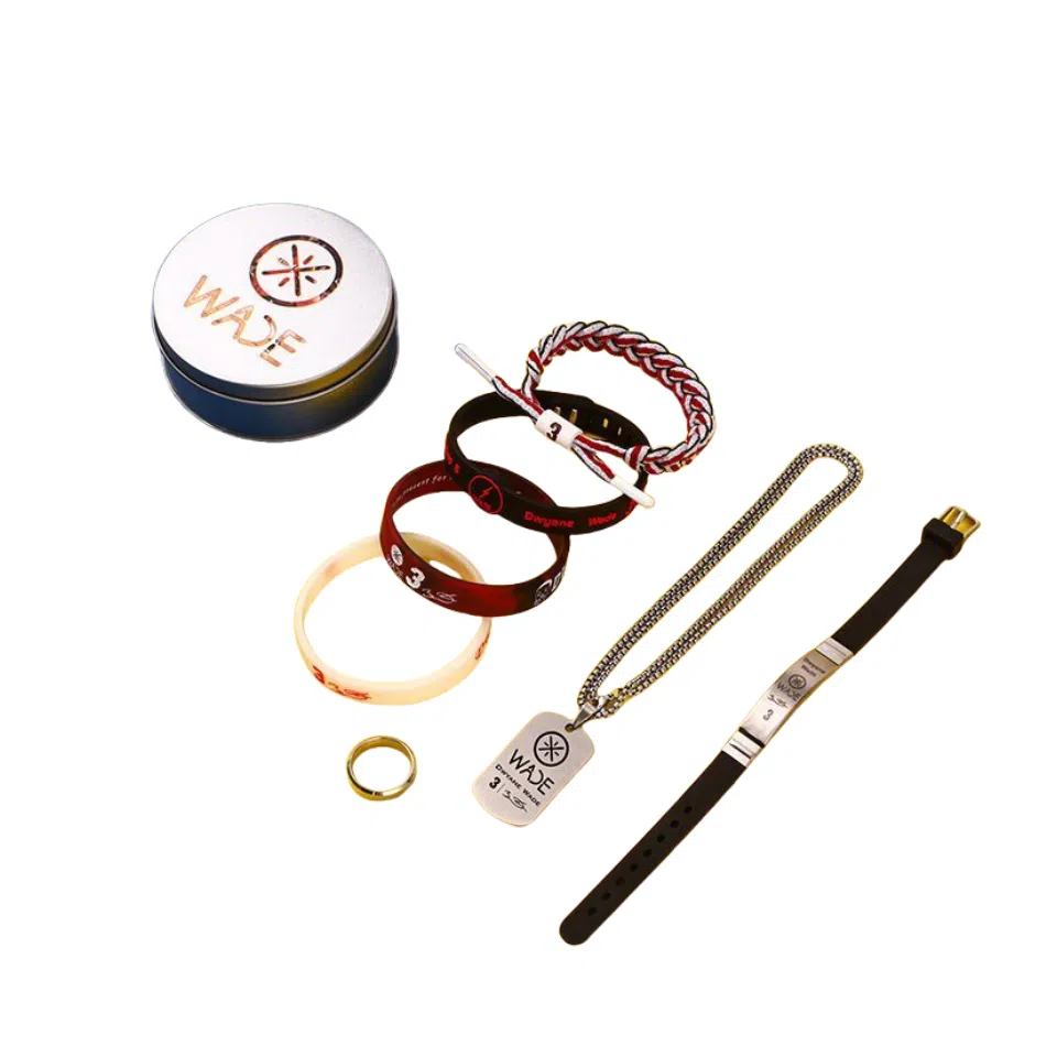 乐智由我 篮球项链潮流硅胶运动手环美式球迷戒指 明星周边