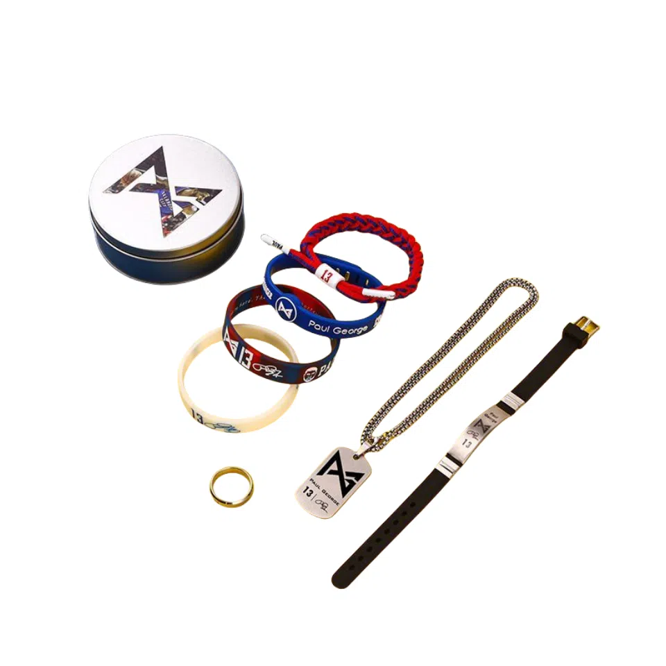 乐智由我 篮球项链潮流硅胶运动手环美式球迷戒指 明星周边