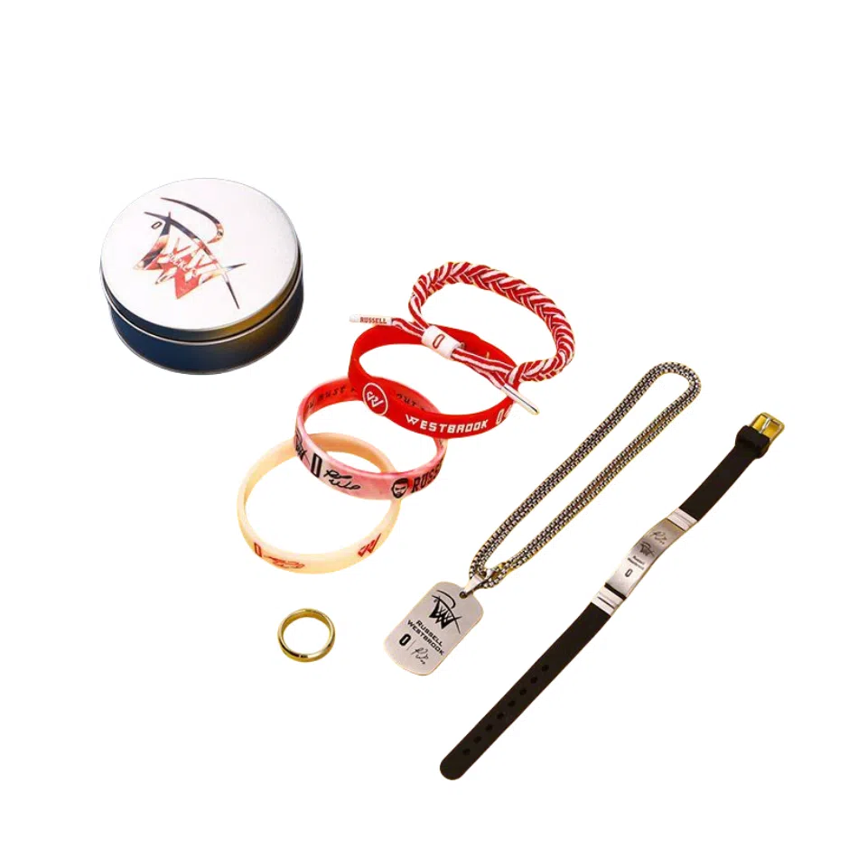 乐智由我 篮球项链潮流硅胶运动手环美式球迷戒指 明星周边