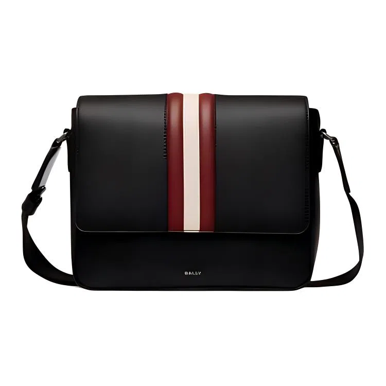 Bally Logo Print Messenger Bag