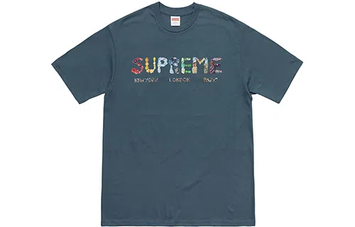 Supreme SS18 Rocks Tee Dark Slate