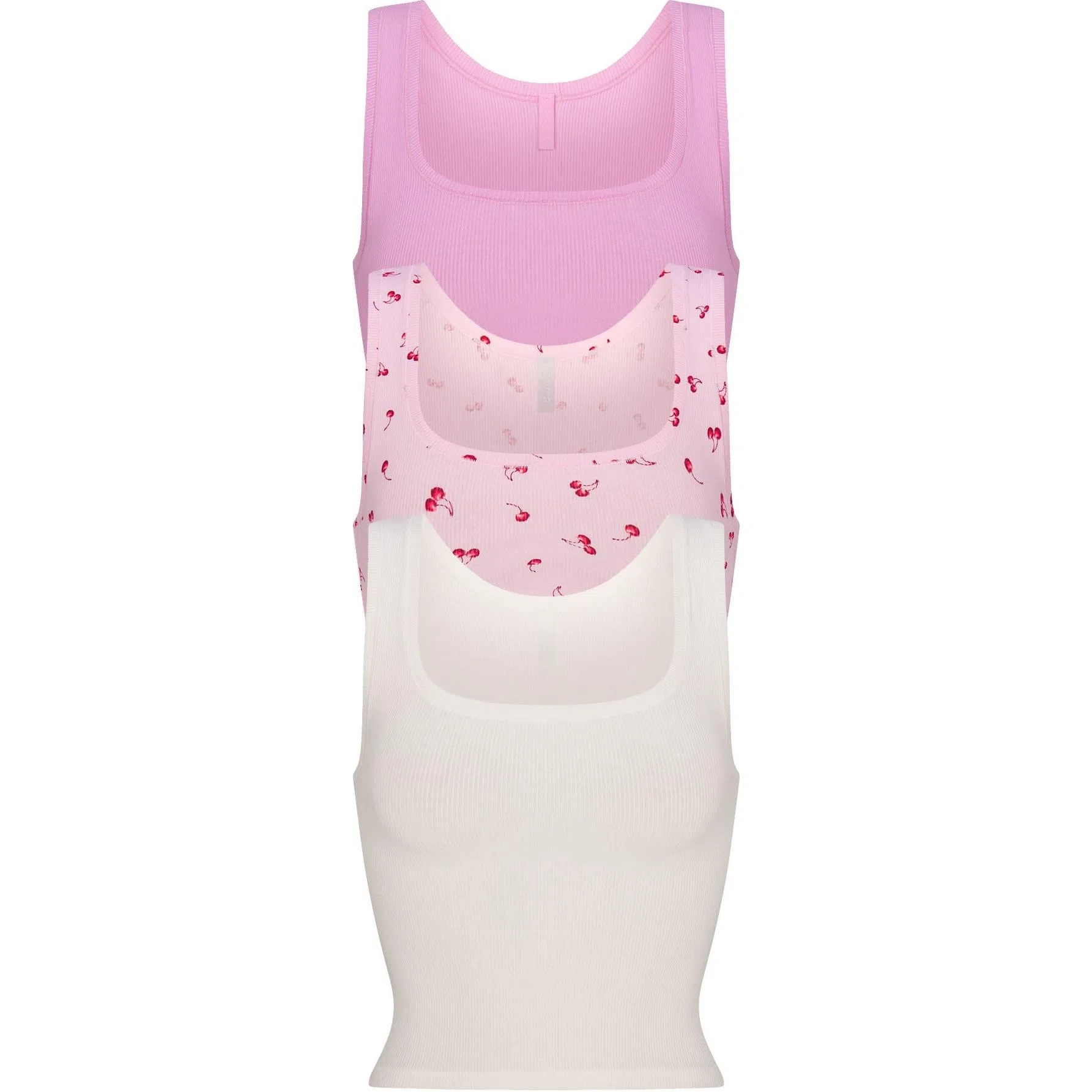 SKIMS Cotton Rib Tank 3-Pack Petal Multi