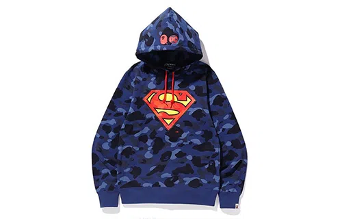 A BATHING APE x DC Superman Color Camo Pullover Hoodie