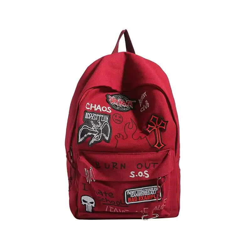 Kaituzhe Retro Monster Canvas Backpack