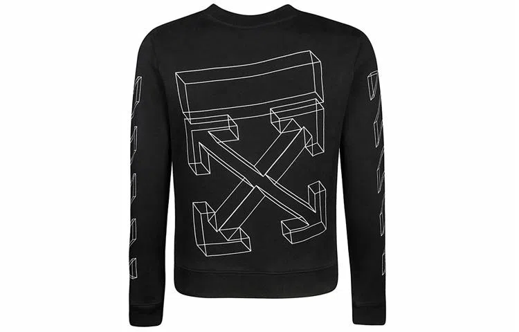 OFF-WHITE Printed Cotton Sweatshirt Black