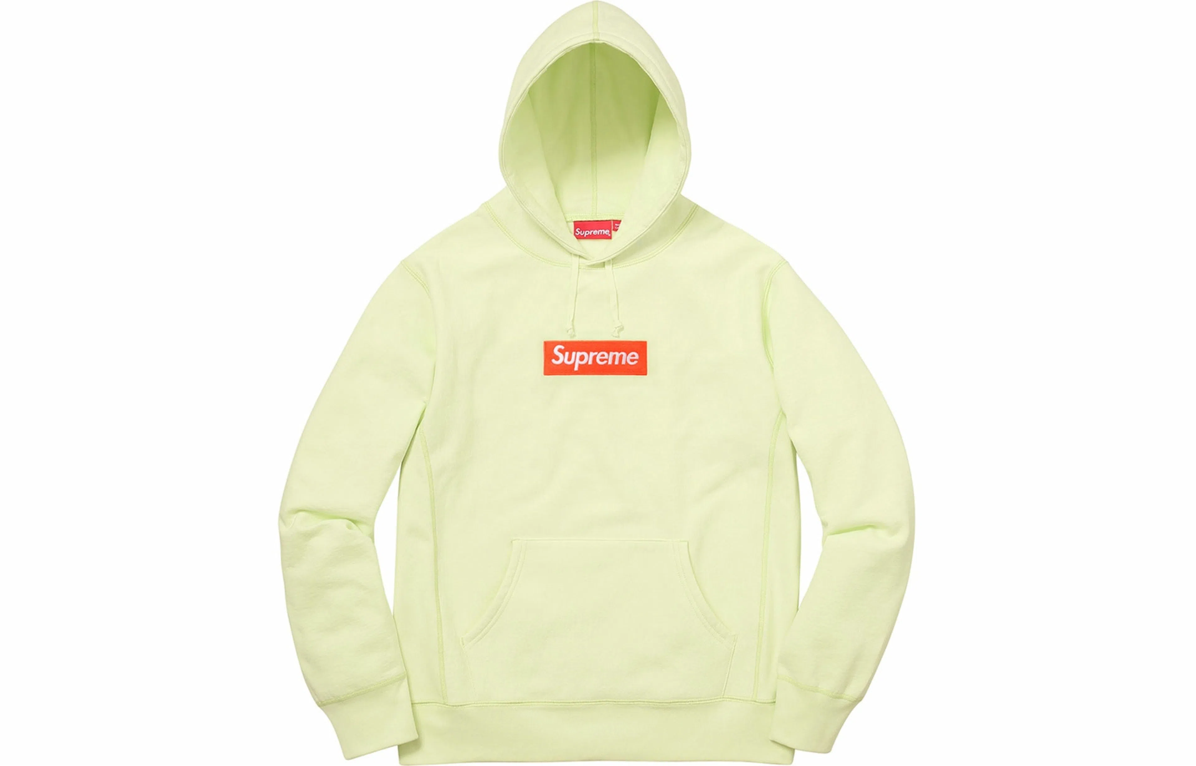 Supreme FW17 Box Logo Hooded Sweatshirt Pale Lime