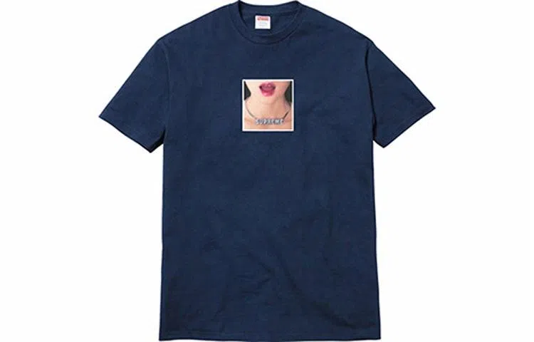 Supreme SS18 Necklace Tee Navy T