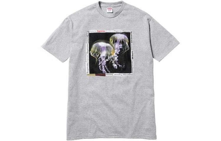 Supreme SS18 Jellyfish Tee Heather Grey
