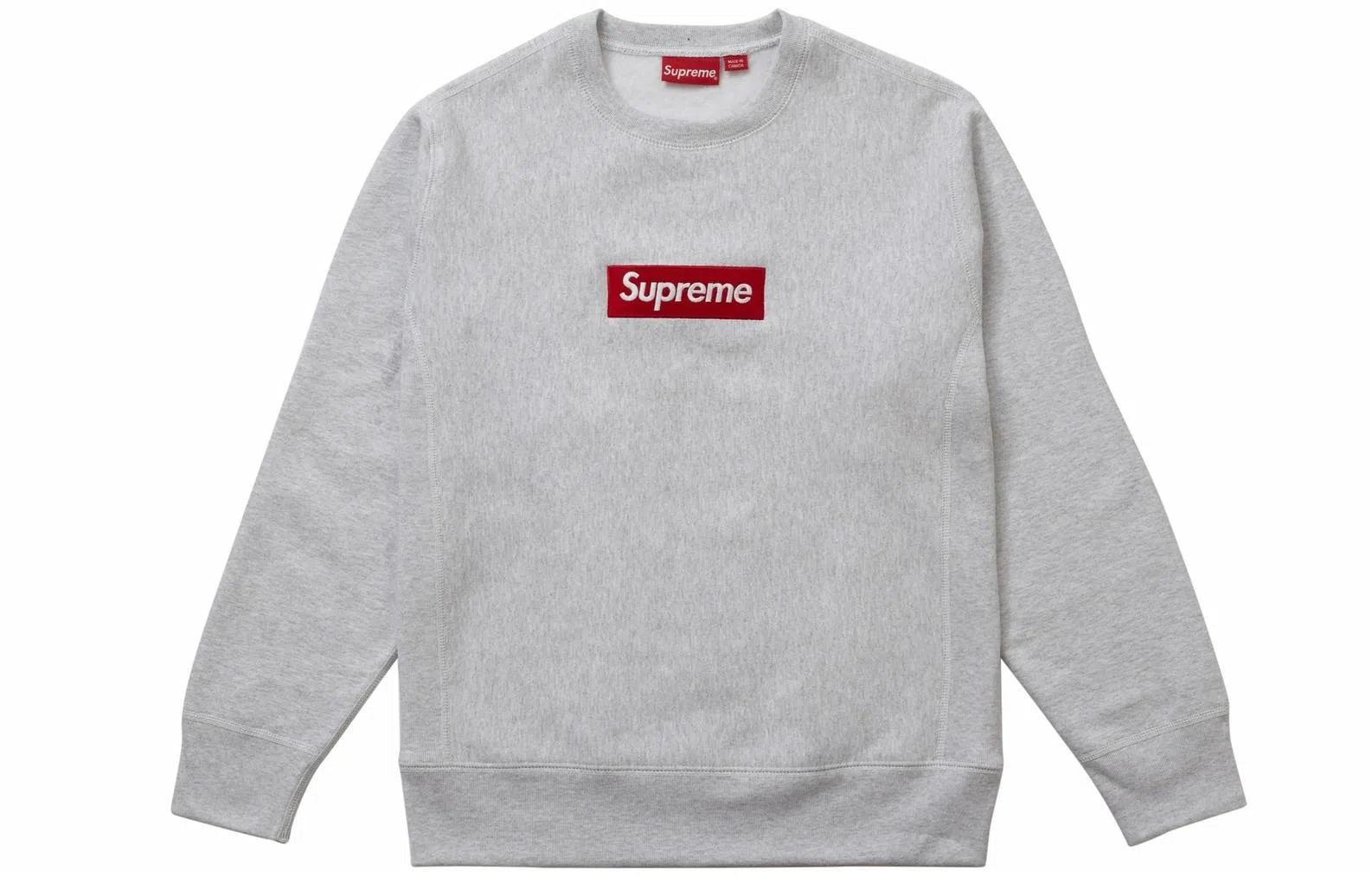 Supreme FW18 Box Logo Crewneck Ash Grey