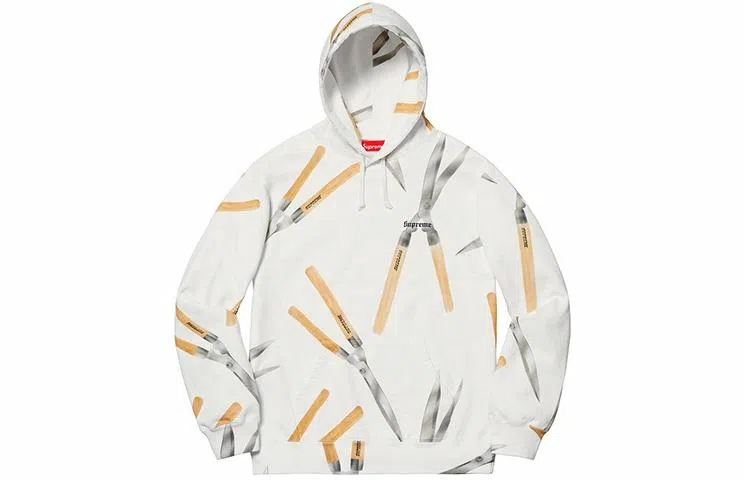 Supreme SS19 Shears Hooded Sweatshirt White