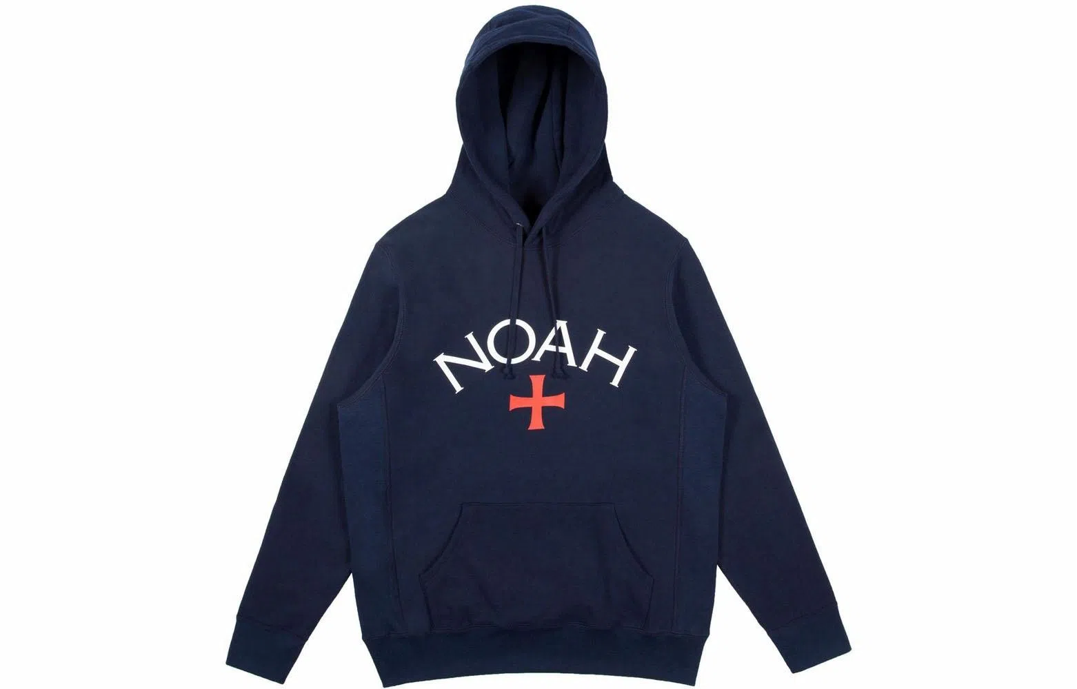 NOAH Core Logo Hoodie Navy Logo