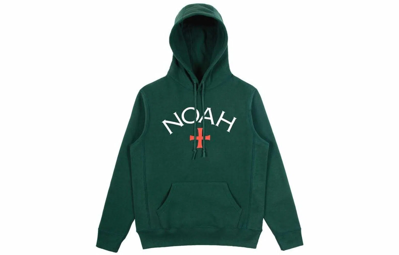 NOAH Core Logo Hoodie Forest Green Logo