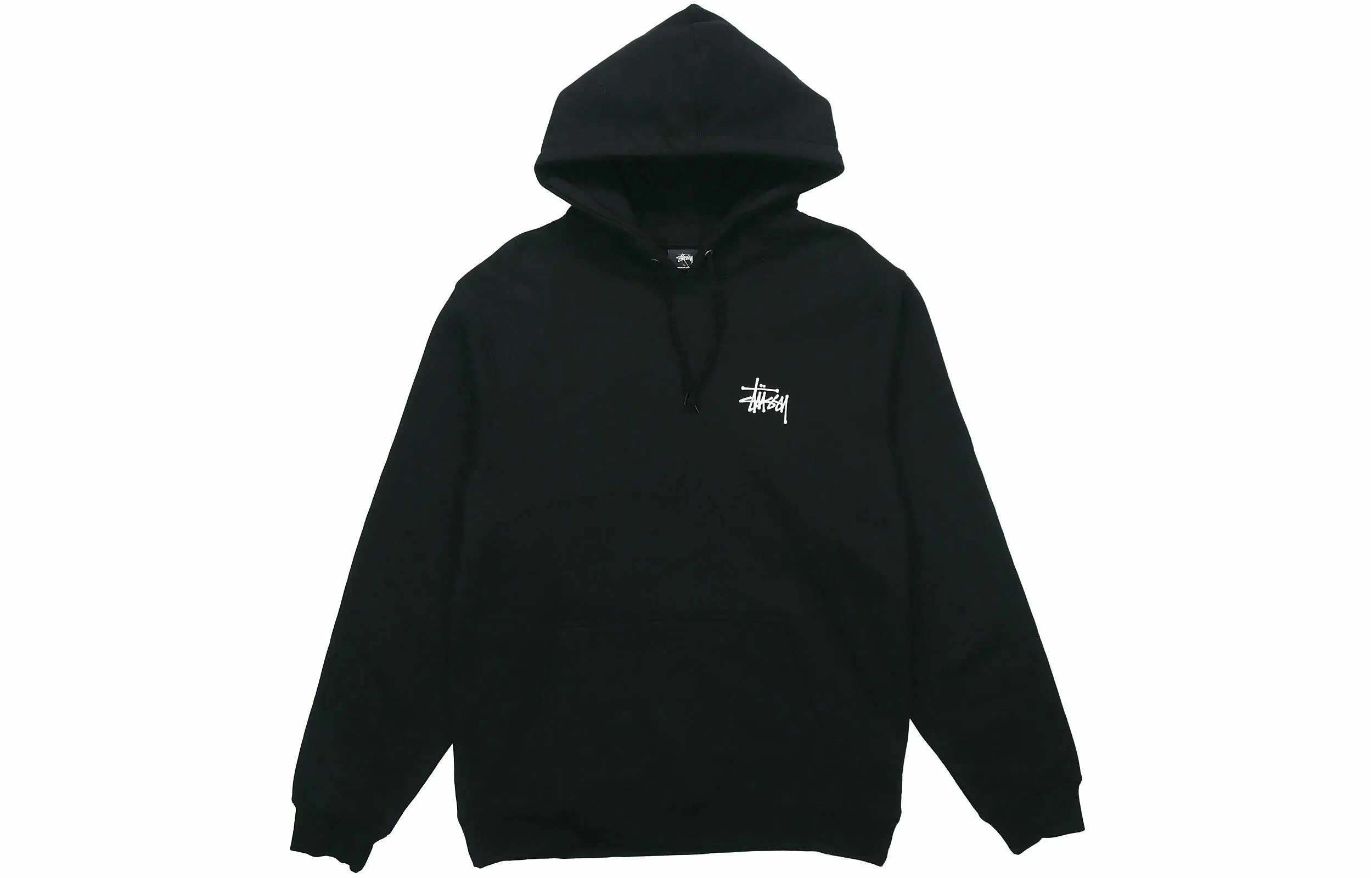 Stussy Logo Pullover Hoodie Black