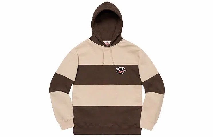 Supreme SS19 x Nike Stripe Hooded Sweatshirt