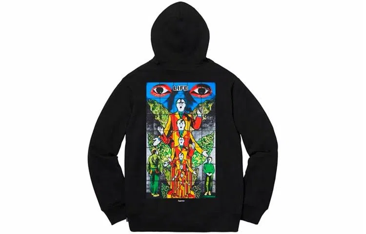 Supreme SS19 Gilbert & George LIFE Hooded Sweatshirt Black
