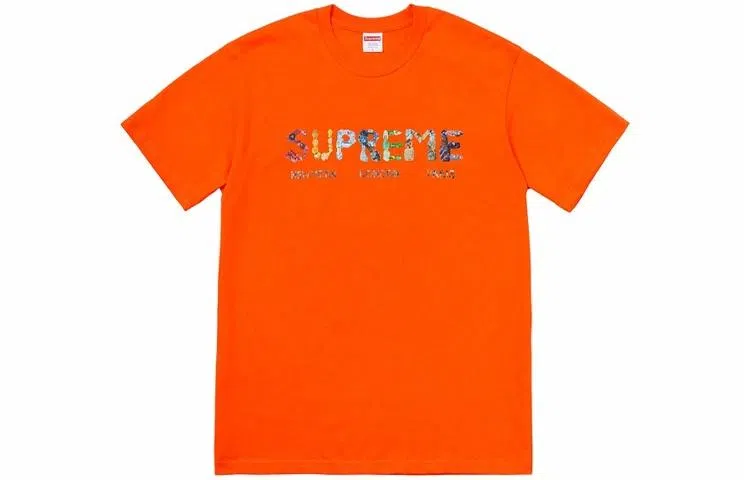 Supreme SS18 Rocks Tee Orange LogoT