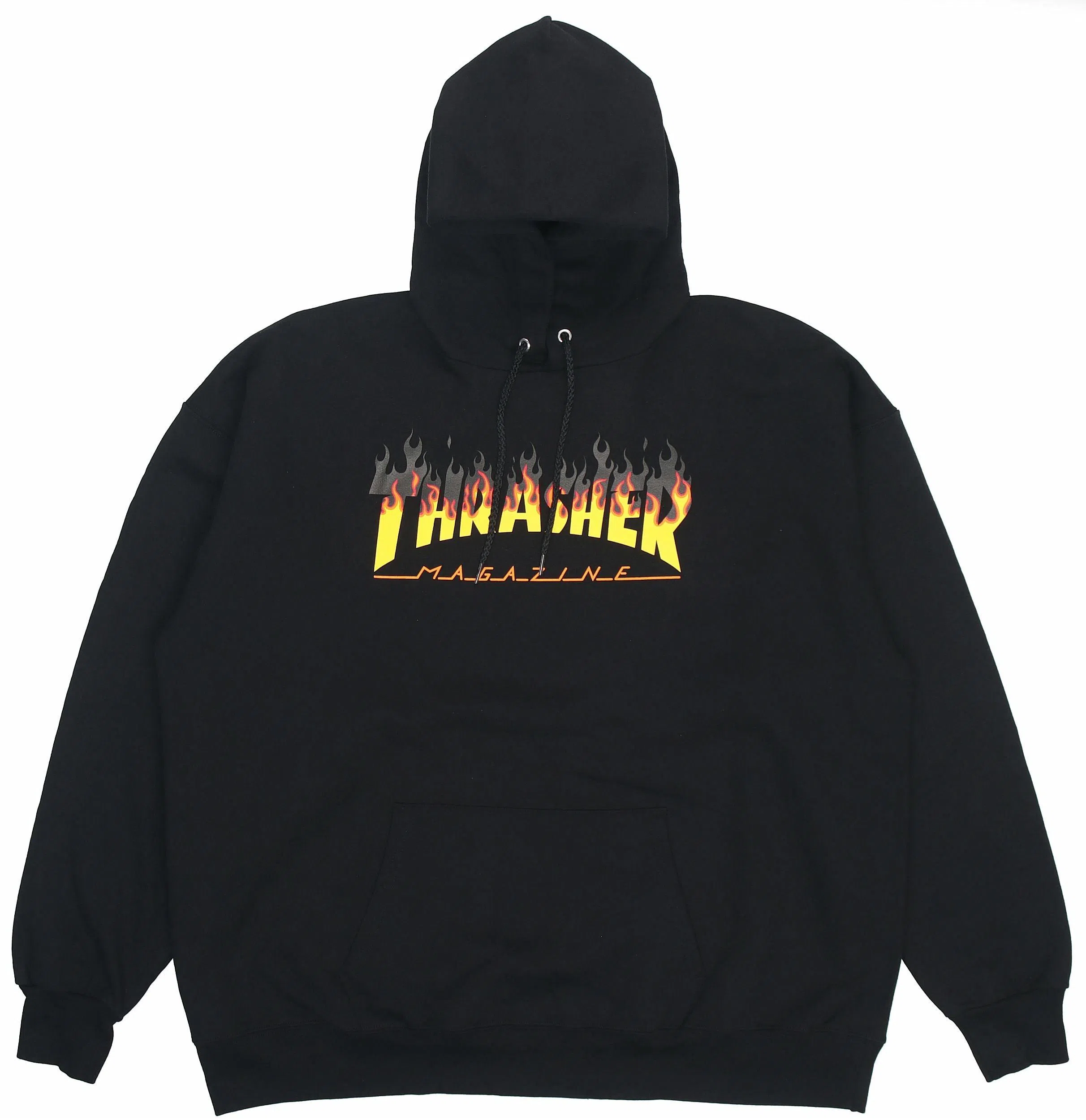 Thrasher Flame Hoodie Black