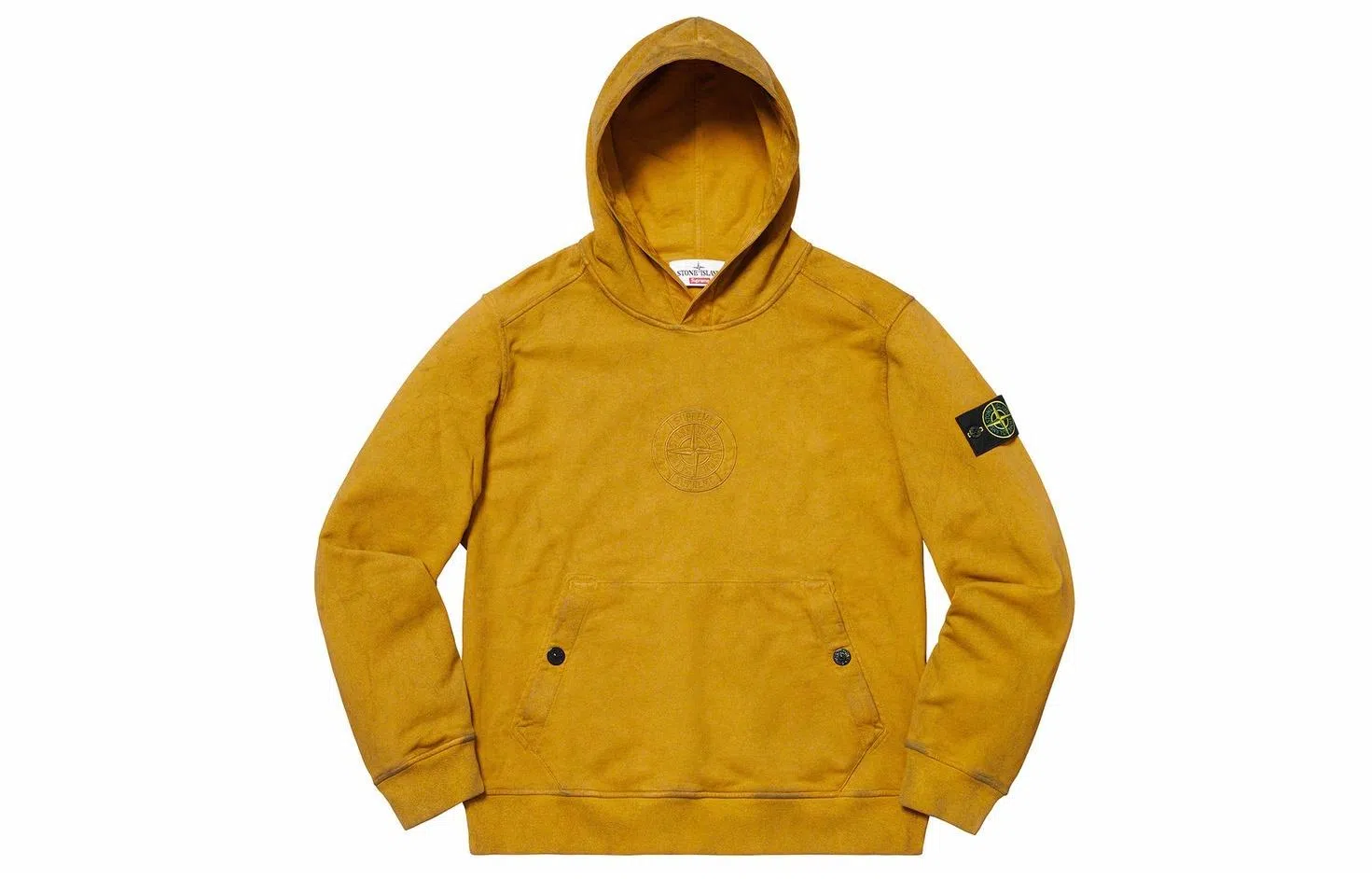 Supreme x Stone Island Hoodie Yellow