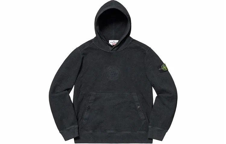 Supreme x Stone Island Hoodie Black
