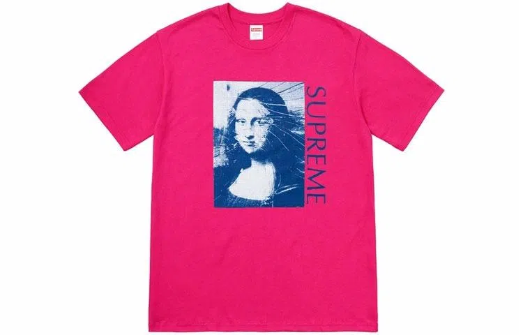 Supreme SS18 Mona Lisa Tee Hot Pink