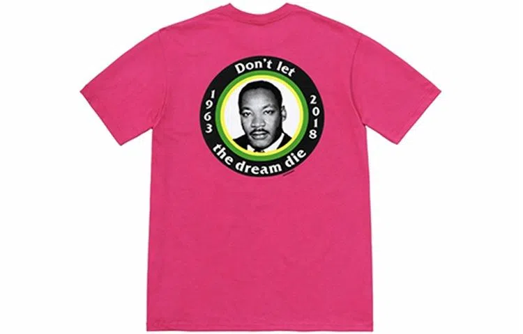 Supreme SS18 MLK Dream Tee Hot Pink