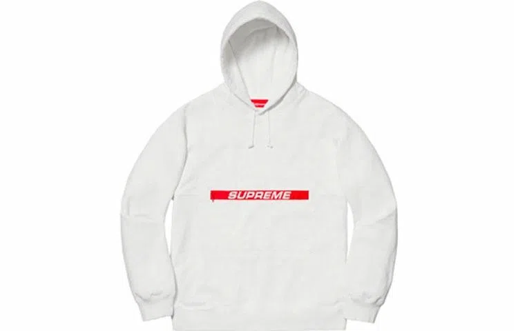 Supreme SS19 Zip Pouch Hooded Sweatshirt White