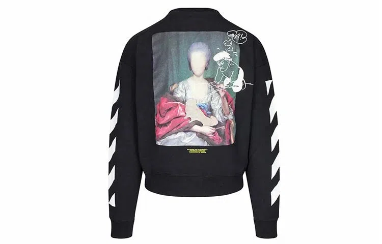 Off-White FW19 Photo Print Hoodie Black