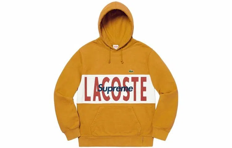 Supreme x LACOSTE Hoodie Yellow