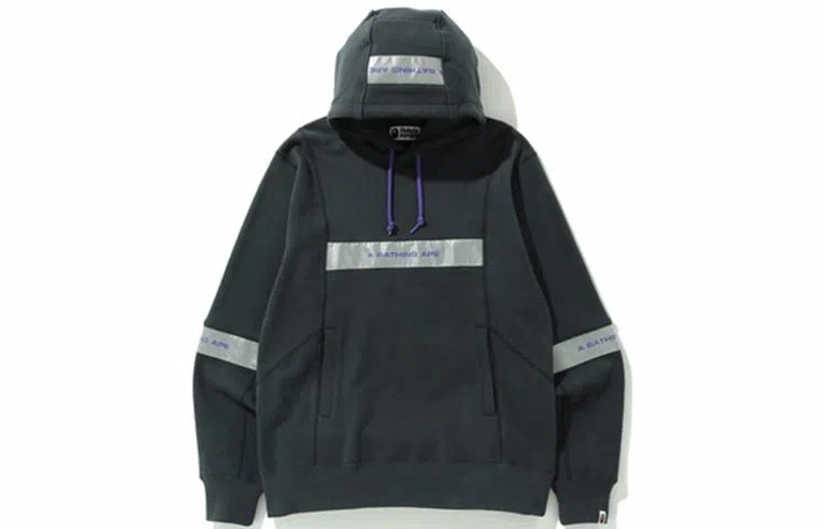 BAPE Wide Patchwork Hoodie Black