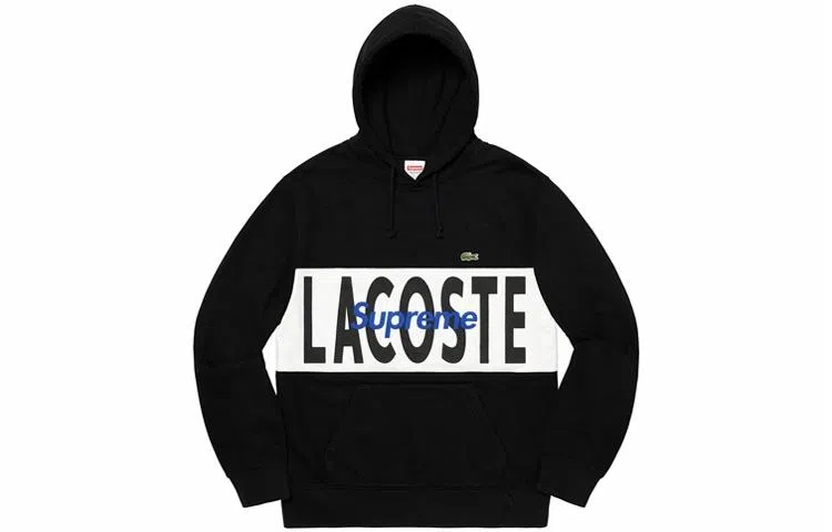 Supreme x LACOSTE Week 5 Hoodie Black
