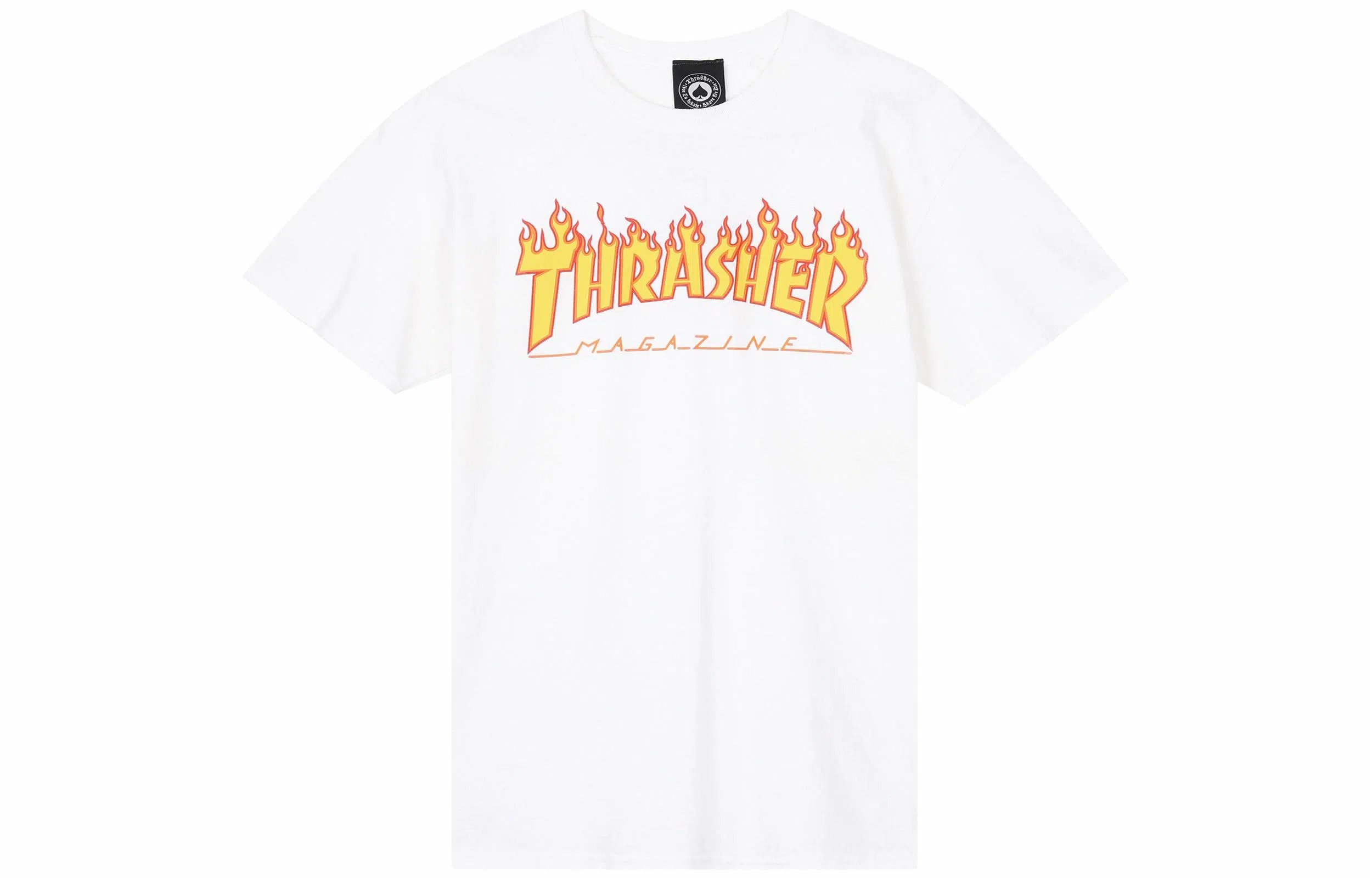 Thrasher Flame Print Tee White