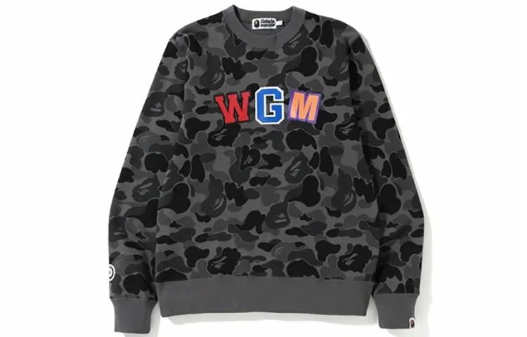 A BATHING APE Camo Shark Crewneck