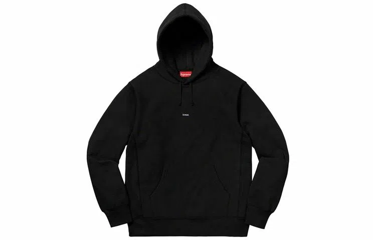 Supreme Micro Logo Hooded Sweatshirt Black