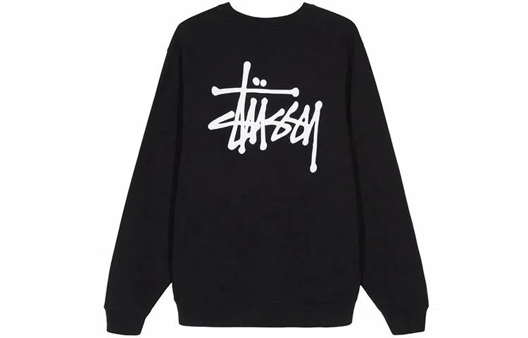 Stussy Basic Back Logo Crewneck Black