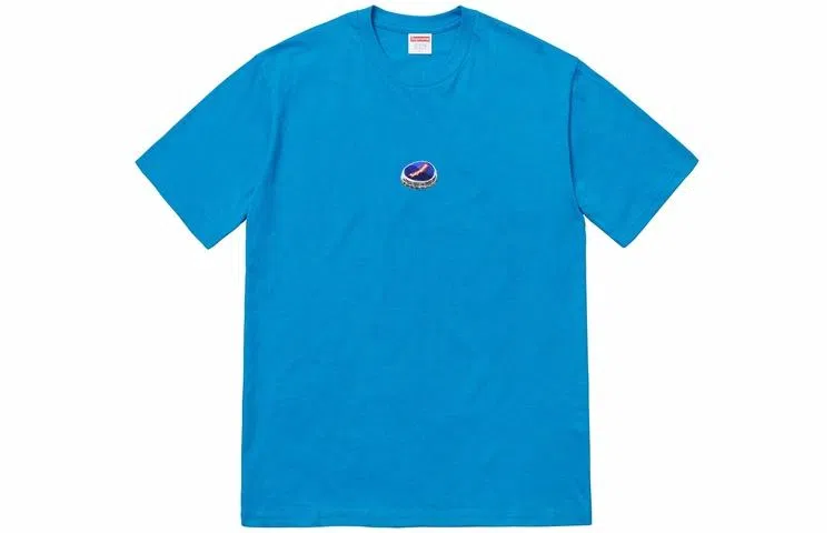 Supreme FW18 Bottle Cap Tee Bright Blue LogoT