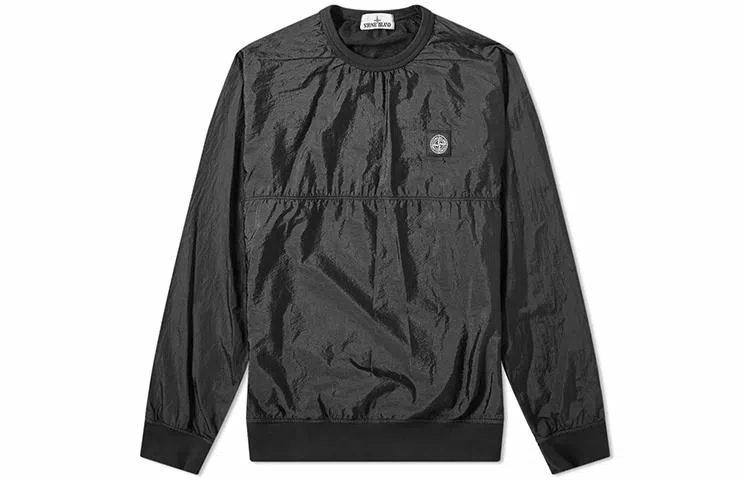 Stone Island Nylon Crewneck Sweatshirt Black