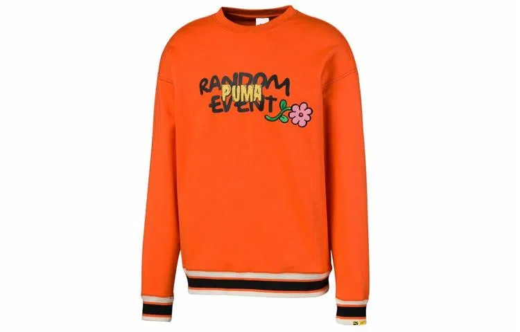 PUMA x Randomevent Logo Knit Sweatshirt Orange