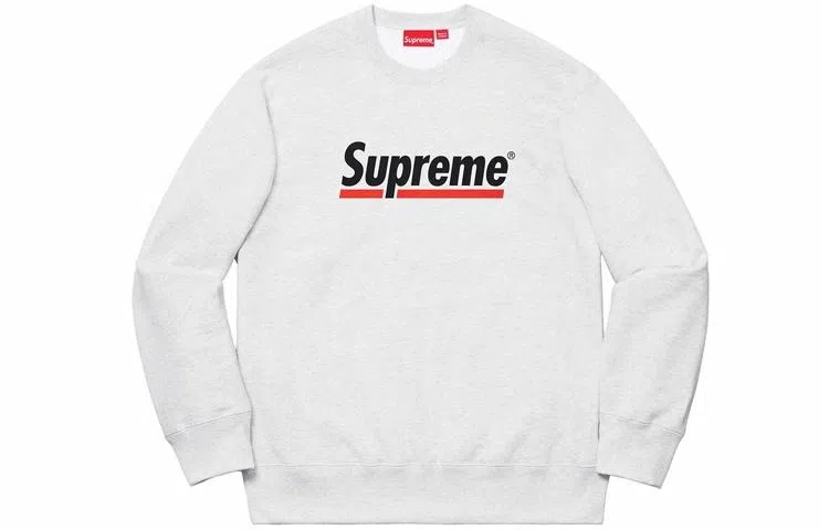 Supreme Underline Crewneck Light Grey