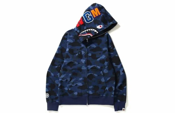 A BATHING APE BAPE Color Camo Shark Full Zip Hoodie WGM