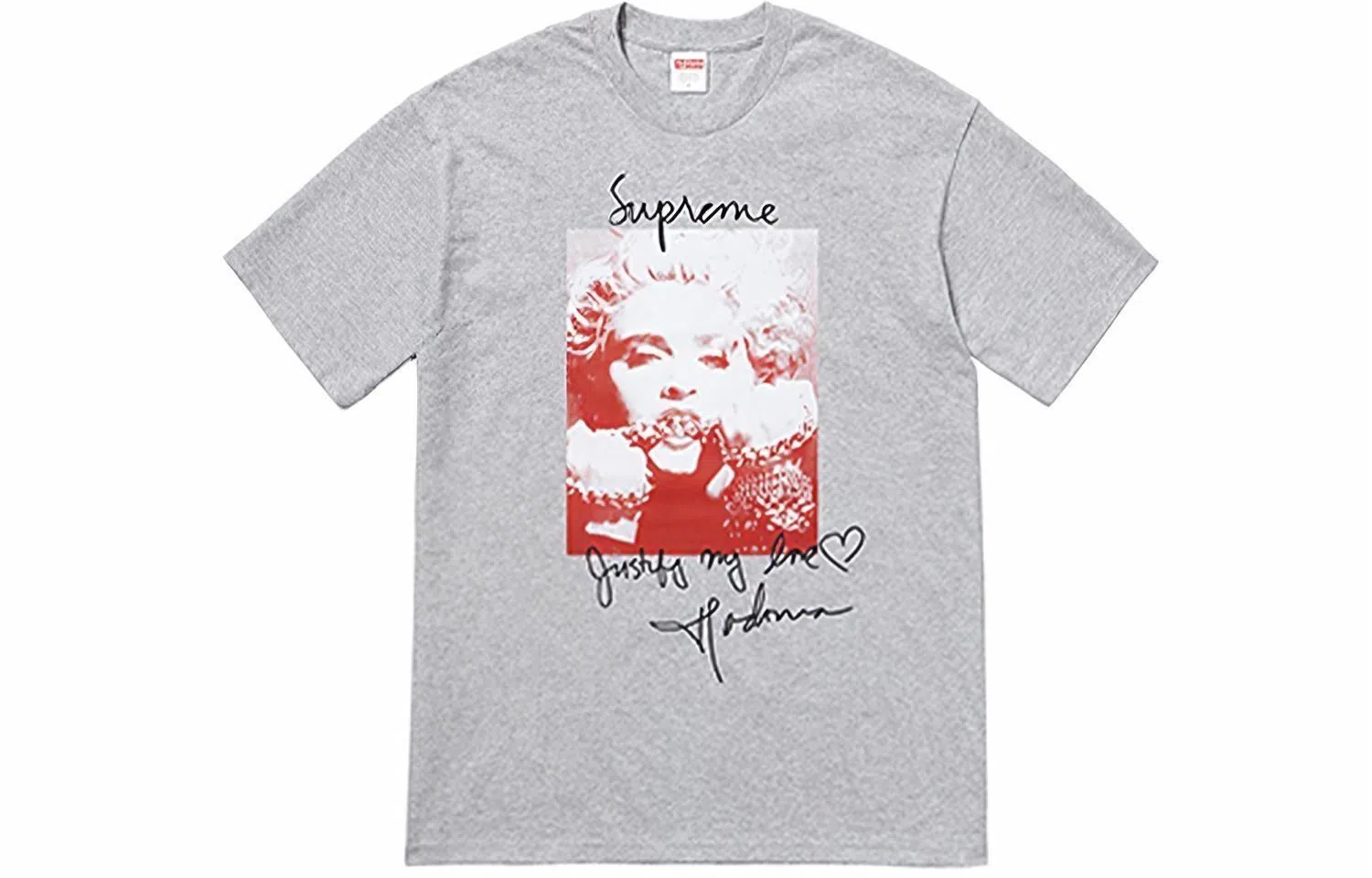 Supreme FW18 Madonna Tee Heather Grey T
