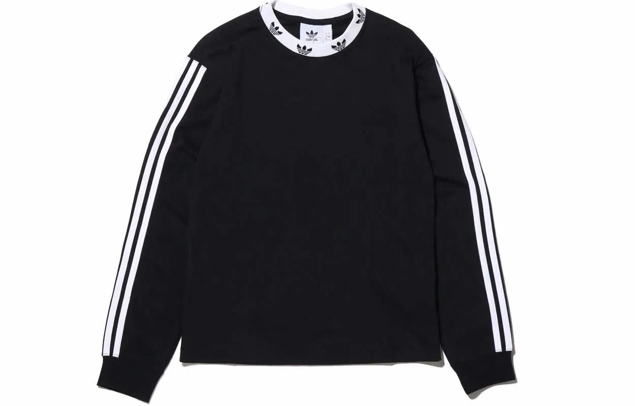 adidas originals Trefoil Rib Ls Tee Logo